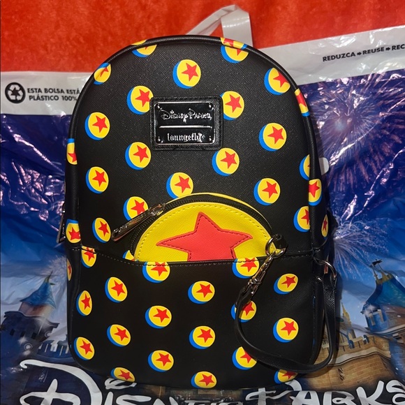 NWT Disney Parks Loungefly Pixar Ball Backpack with coin purse, Pixar Ball Ears main image 9